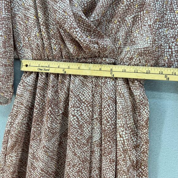 Lovestitch Wrap Dress Women's Size S Rose Gold V-neck Flowy Romantic Preppy NWT - Picture 10 of 12
